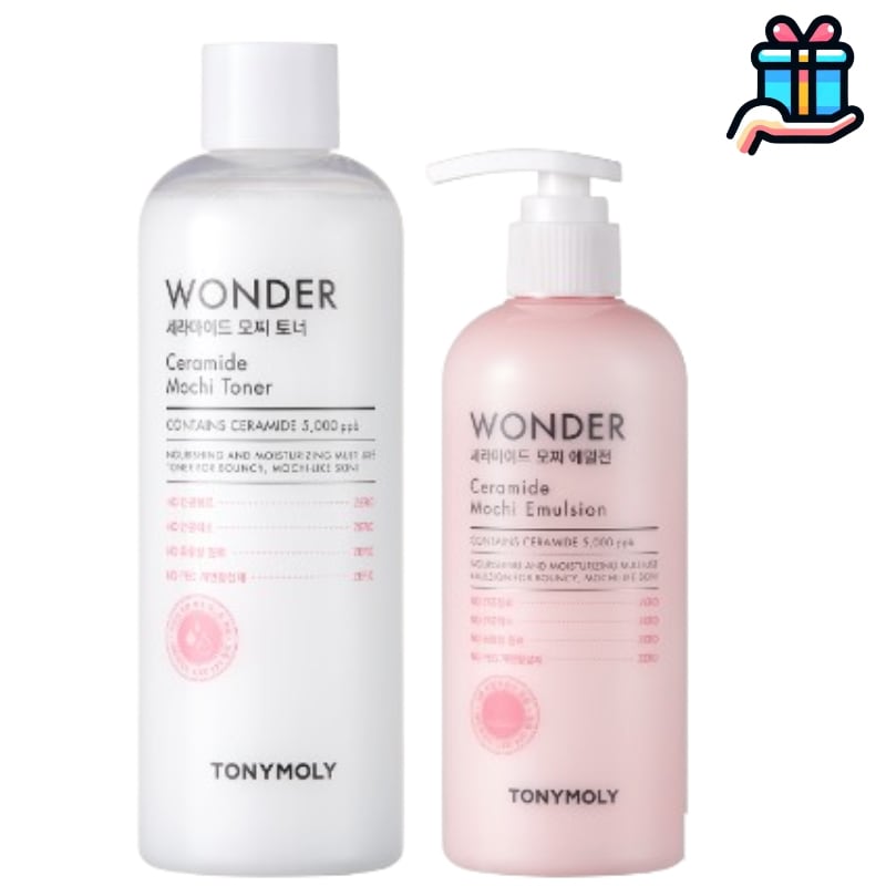 [Q10 人気セット] ワンダー セラミド モチ トナー 500ml+エマルジョン 300ml スキンケア 基礎化粧品 正規品 韓国コスメ 速乾燥 保湿 栄養 ヒアルロン酸 もちもちした弾力 本当に