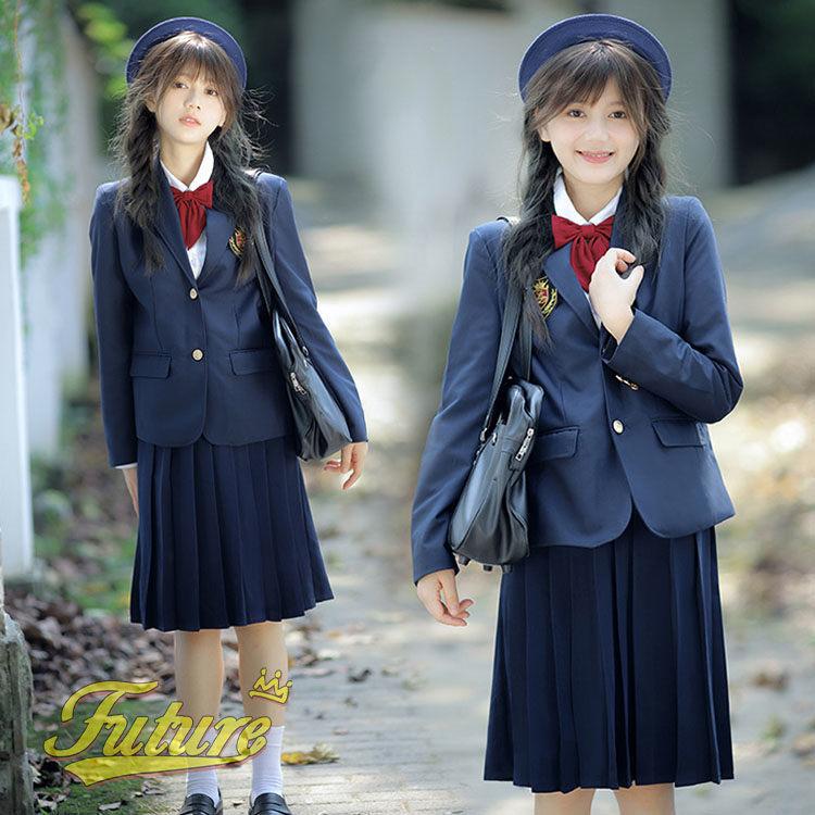 なんちゃって制服 セット 卒業式 女の子 ブレザー 卒服 韓国 制服 卒服 ネイビー 高校生 中学生 小学校女子 卒服 女の子 入学式 女の子 5点セ