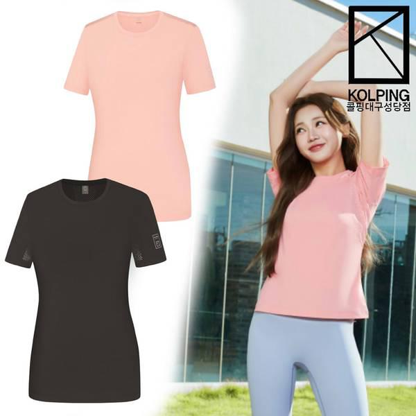 女性夏トリコット冷感素材スポーツラウンドTシャツKWT4964Wフレニック