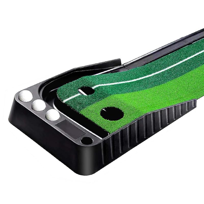 Mibril パターマット ゴルフ練習パット パッティングマット スイング練習 自動返球 人工芝 パター技術向上 折り畳み 収納しやすい(幅30cm長さ2.5m)