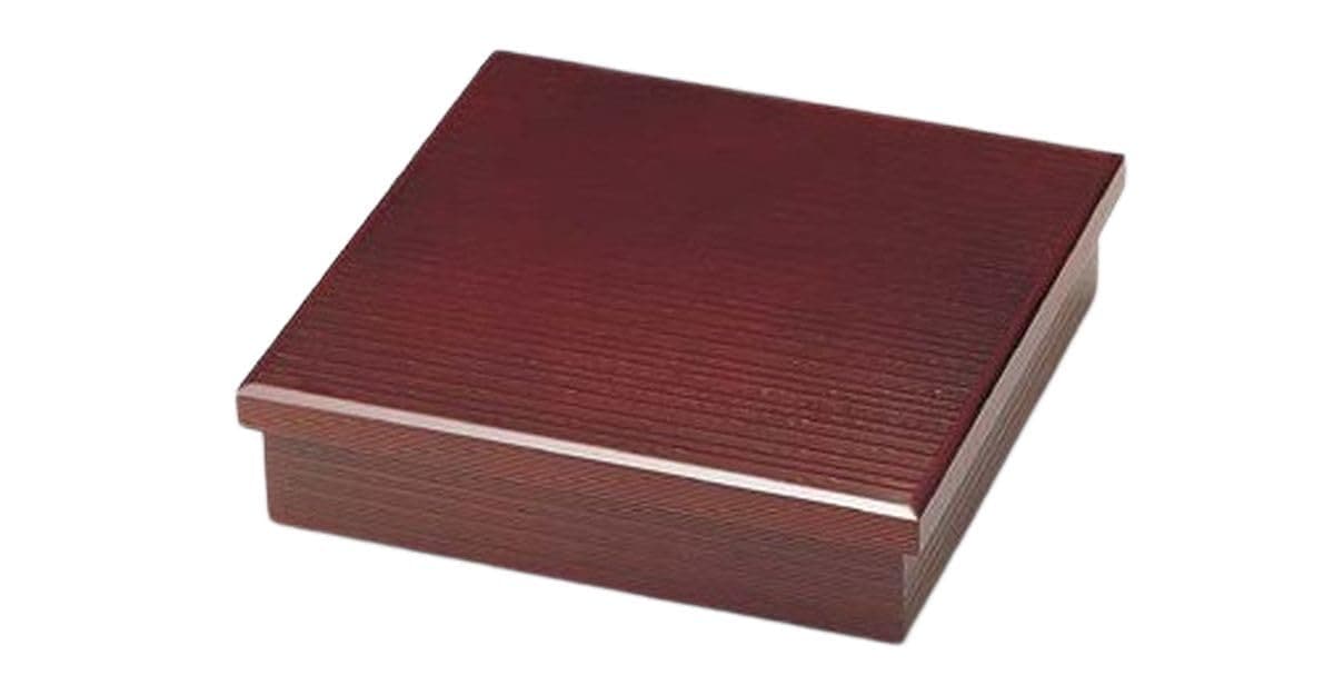 J-kitchens 木製 弁当箱 軽量 松花堂 溜 （1個) 26.3cm 日本製