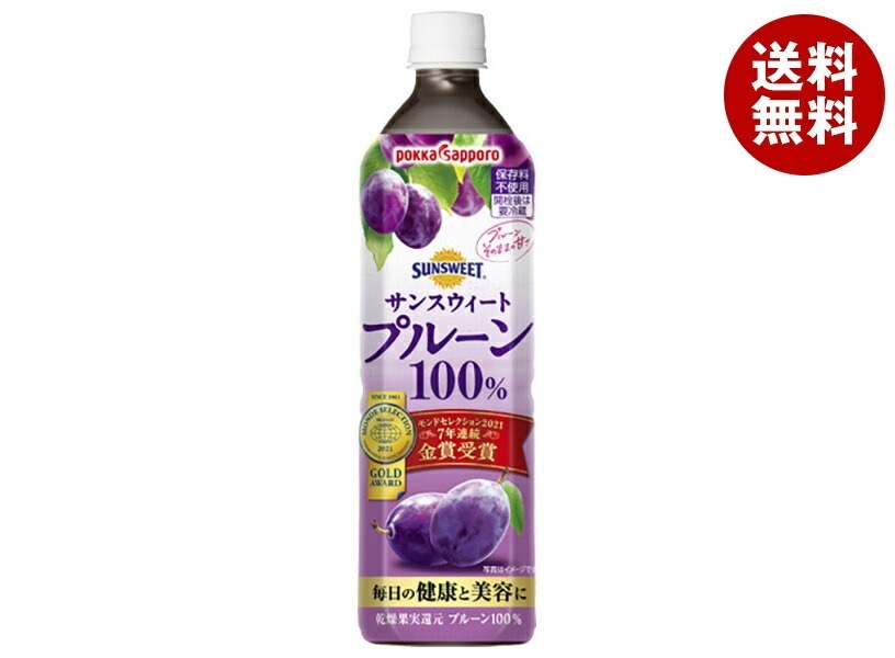 ポッカサッポロ サンスウィート プルーン100% 900mlPET×12本入×(2ケース)