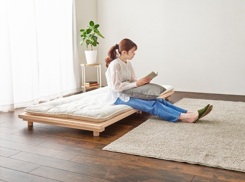 ベッド シングル すのこ 檜 布団が敷ける ロングサイズ 高さ調節 ひのき ベット スノコ ヒノキ