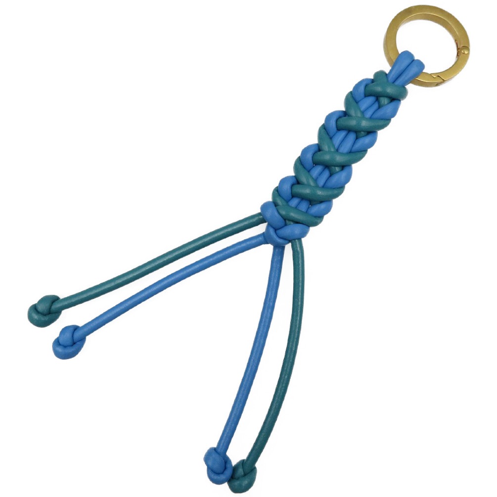 新品同様 ボッテガヴェネタ キーホルダー レザー/GP/レザー グリーン 0181【中古】BOTTEGAVENETA ユニセックス