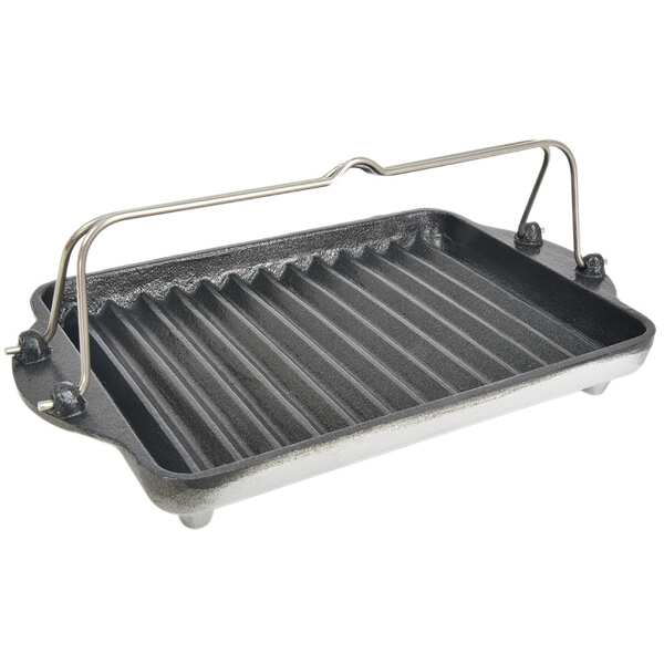 グリルプレート黒舟（L） ステンレス取っ手 233×171×37mm #BM-141 5,480円