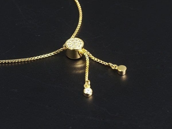 大人気 希少デザイン ベネチアンチェーン ダイヤモンド ブレスレット(高級仕様 スライド式サイ