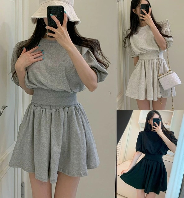 全3色 上下セット 2点セット フリル 切り替え スリム 着痩せ カジュアル大きいサイズ レディース ニット 上下セット set スウェット スエット sweat ルームウェア ジャージ 春夏 set