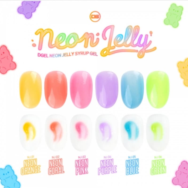 D GEL / NEON JELLY SYRUP GEL SET / ネイル / カラージェル / ネオンジェル