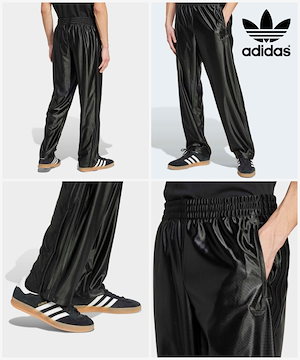 adidas サテンワイドレッグ サテン ワイドレッグ トラックパンツ / バギーパンツ