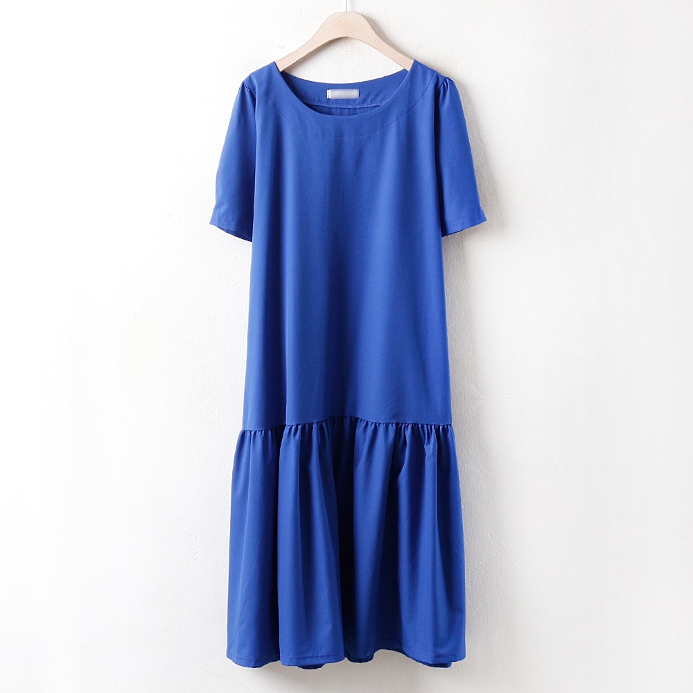 送料無料フリルクーロンワンピースYP2333M806ビッグサイズの婦人服大きい服韓国製作ミクロ中年