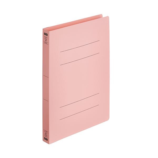 （まとめ）TANOSEEフラットファイル厚とじ(PP) A4タテ 250枚収容 背幅28mm ピンク 1パック(5冊) (×10セット)