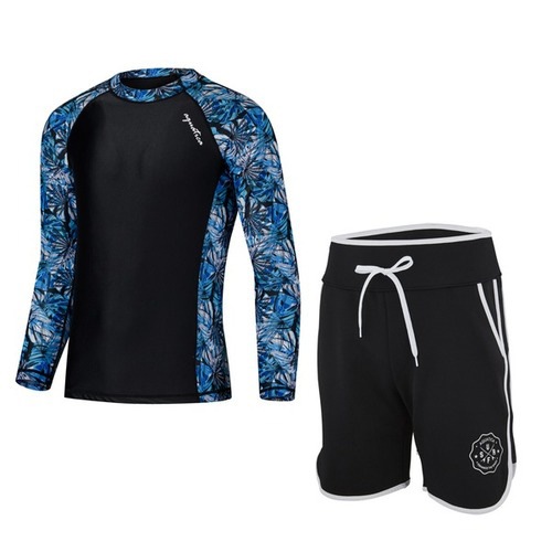 メンズラッシュガード+トランク ショートパンツ セットAQAMAX-TR