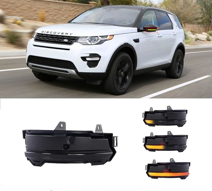 互換品/交換 互換品 LED 流れる ドアミラー ウインカー ランプ ライト ランドローバー 車検対応 通常点灯との切替SW付き スモーク仕様 シーケンシャル ダイナミック 純正交換タイプ