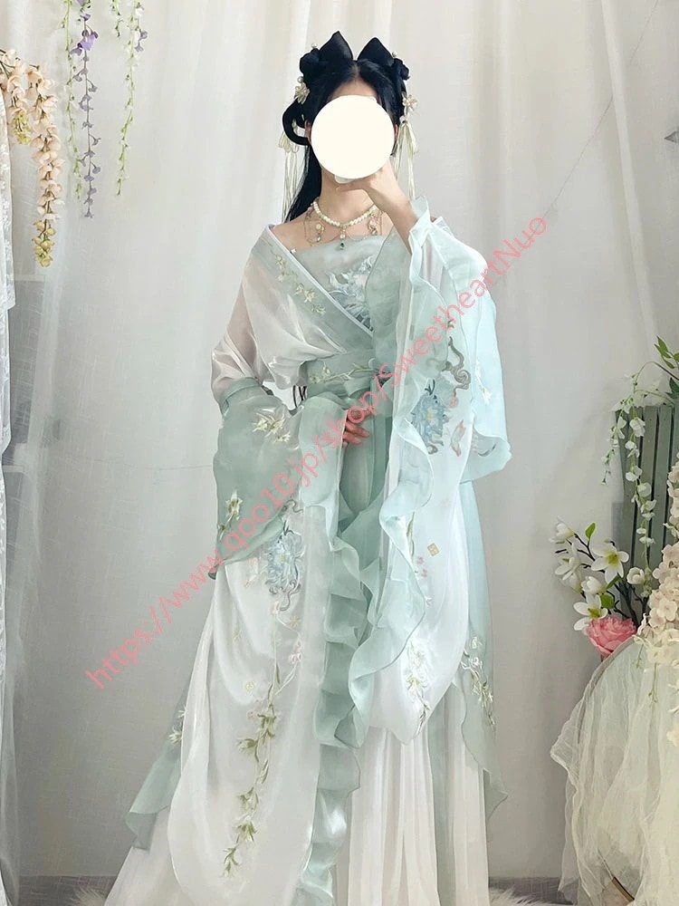 漢服/魏晋南北朝漢服/大袖襦斉腰襦スカート夏モデル女仙気漢服