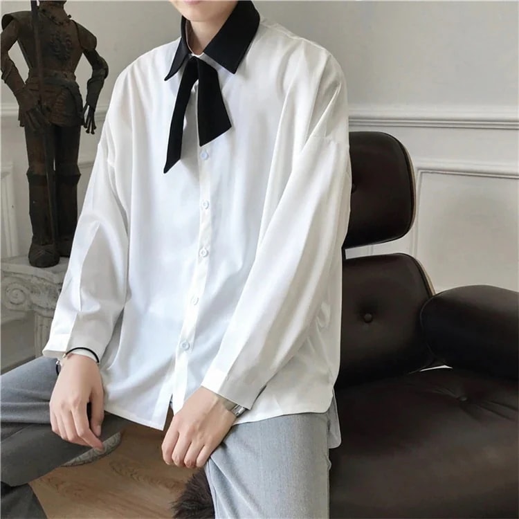 シャツ 日常・ジャケット内搭載に適し 80セット 通気性良く ニュートラル メンズファッションに合わせやすい メンズ 長袖 カジュアル