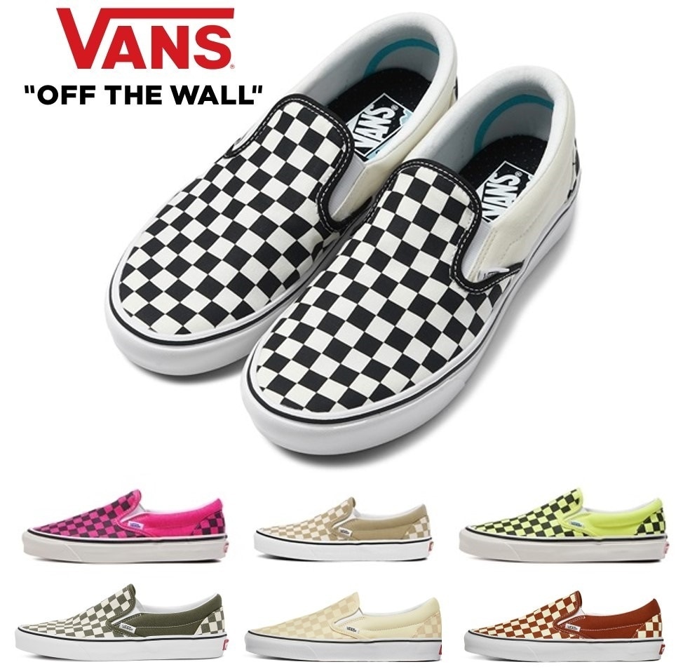 [VANS] スリッポン スニーカー レディース (Checkerboard)