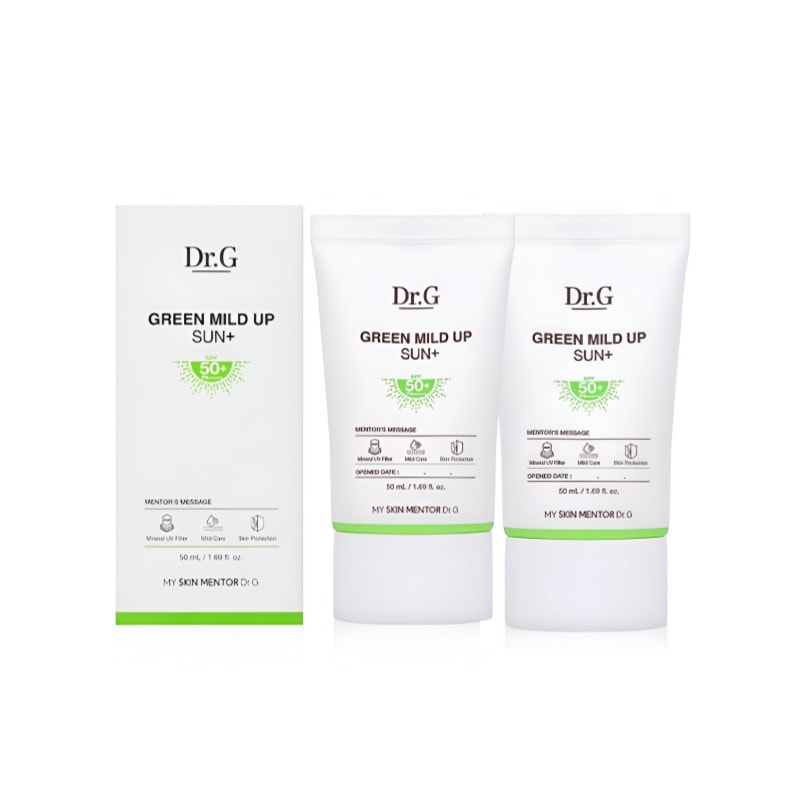 韓国(正規品) 50ml+50ml 1 + 1 グリーンマイルド アップサン プラス SPF50 + PA ++++ 韓国の人気製品 敏感肌/低刺激/6年連続日焼け止め1位/