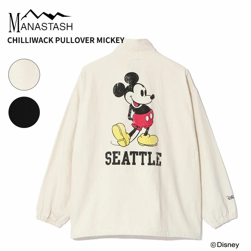マナスタッシュ メンズ 薄手 ジャケット ミッキーマウス MANASTASH ディズニーコラボ CHILLIWACK PULLOVER MICKEY 792-5252007