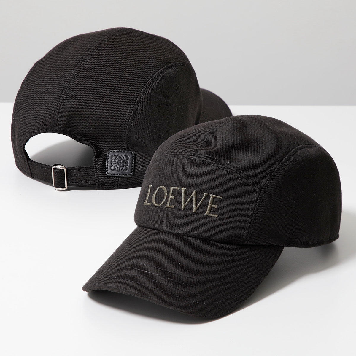 LOEWE ロエベ ベースボールキャップ CAMP CAP K820358X93 レディース コットン ロゴ 刺繍 帽子 1100/BLACK K820358X931100