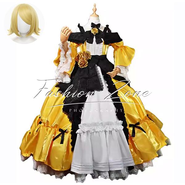 鏡音リンレン 風 鏡音リン 悪ノ娘 周シンフォニー コスプレ衣装 ウィッグ cosplay ハロウィン 演出服 変装