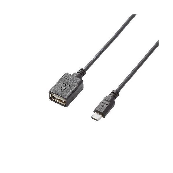 (まとめ)エレコム USB A-microB 変換アダプタ TB-MAEMCBN050BK(×5セット)