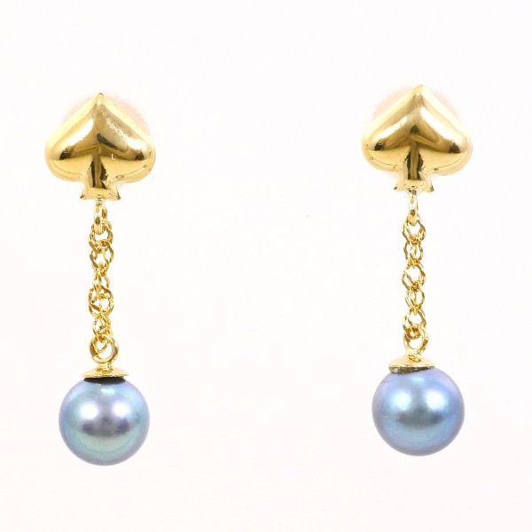 K18 18金 YG イエローゴールド ピアス パール(真珠) 総重量約0.7g ジュエリー 中古