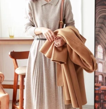 ワンピース デート モテアイテム ジャケット ニットワンピ ミモレ丈 長袖 ウール 可愛い きれいめ 上品 おしゃれ かっこいい 可愛い ラブリー キュート ガーリー クール モード系