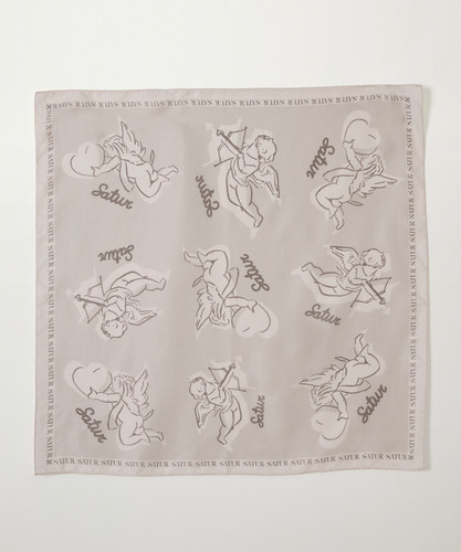 SATUR公式 スカーフ Angel Silk Scarf Brown