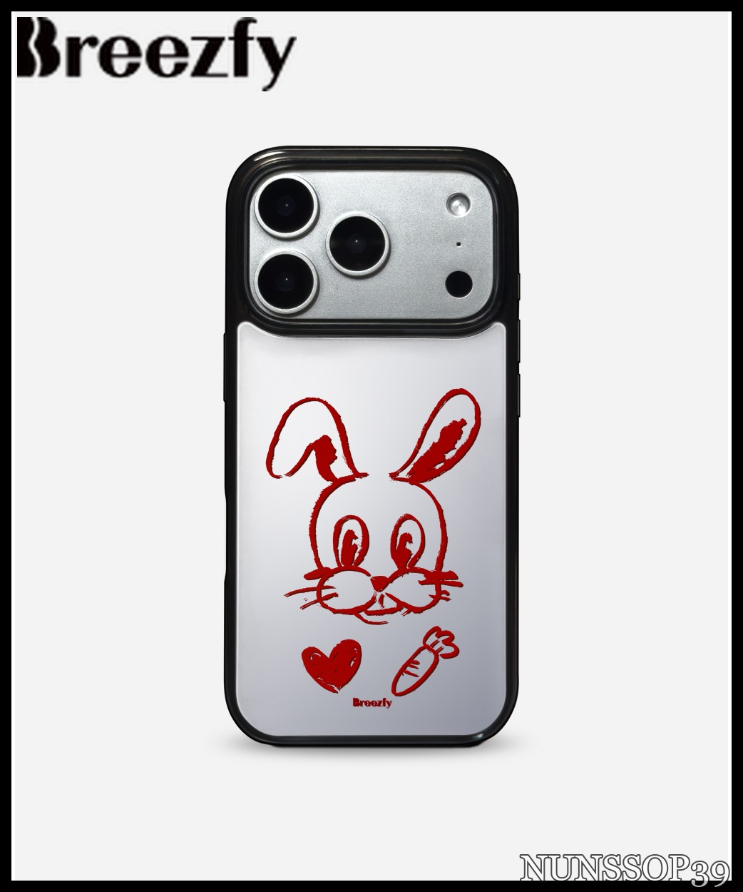 Breezfy BUNNY &CARROT - MagSafe iPhone - Graphite Frame
