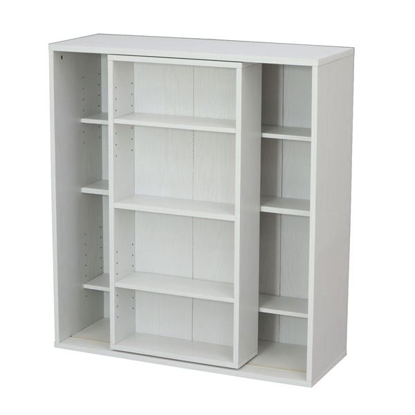 スライドブックラック ホワイト 組立品