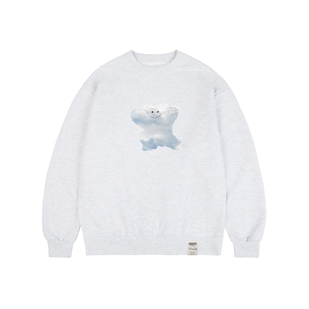 グレイバービッグクラウドベアマイルスウェットシャツメランジホワイト 8,400円