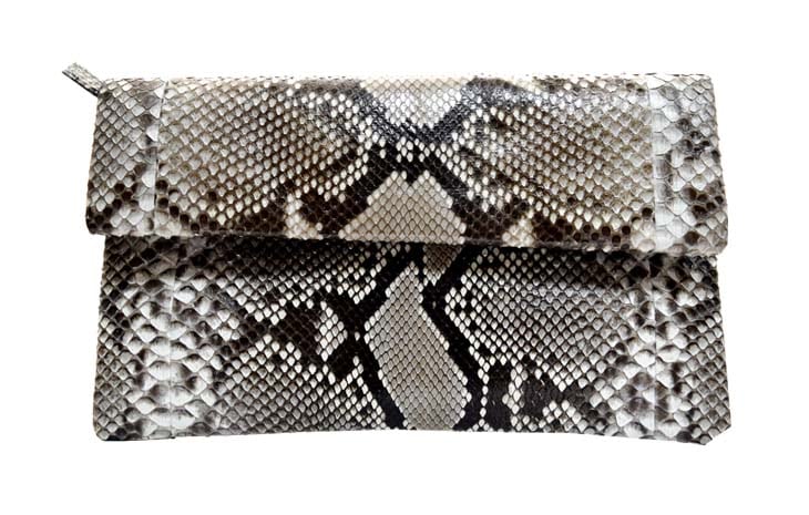 ANiSIE アニシエ レザーコレクション 高級蛇革 パイソン本革 クラッチバッグ Gray/White マルチカラー 1801008 10P03Sep16