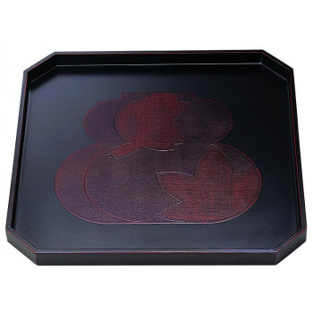 福井クラフト 木)7.5寸隅切盆瓢春秋曙 50407450