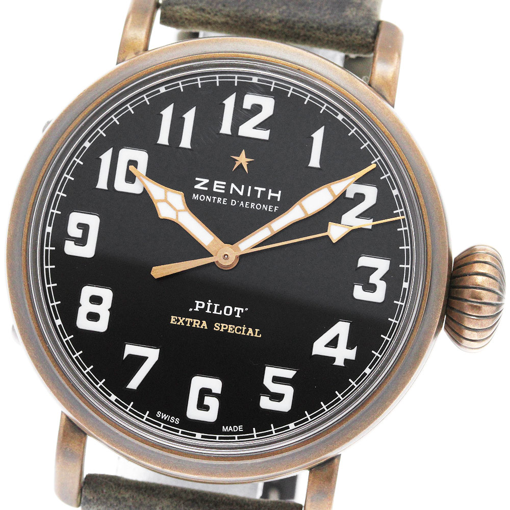 訳あり ゼニス ZENITH 29.1940.679 パイロット タイプ 20 エクストラスペシャル 自動巻き メンズ 箱付き_817477【中古】