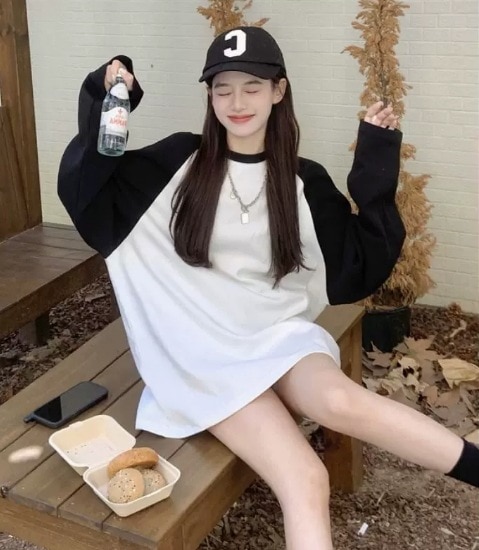 トップス カットソー プルオーバー トレーナー 袖あり 長袖 襟なし 丸襟 ワイド かわいい 大人可愛い きれいめ シンプル カジュアル おしゃれ お洒落 大人女子 こなれ感 ラフ ルーズ クール