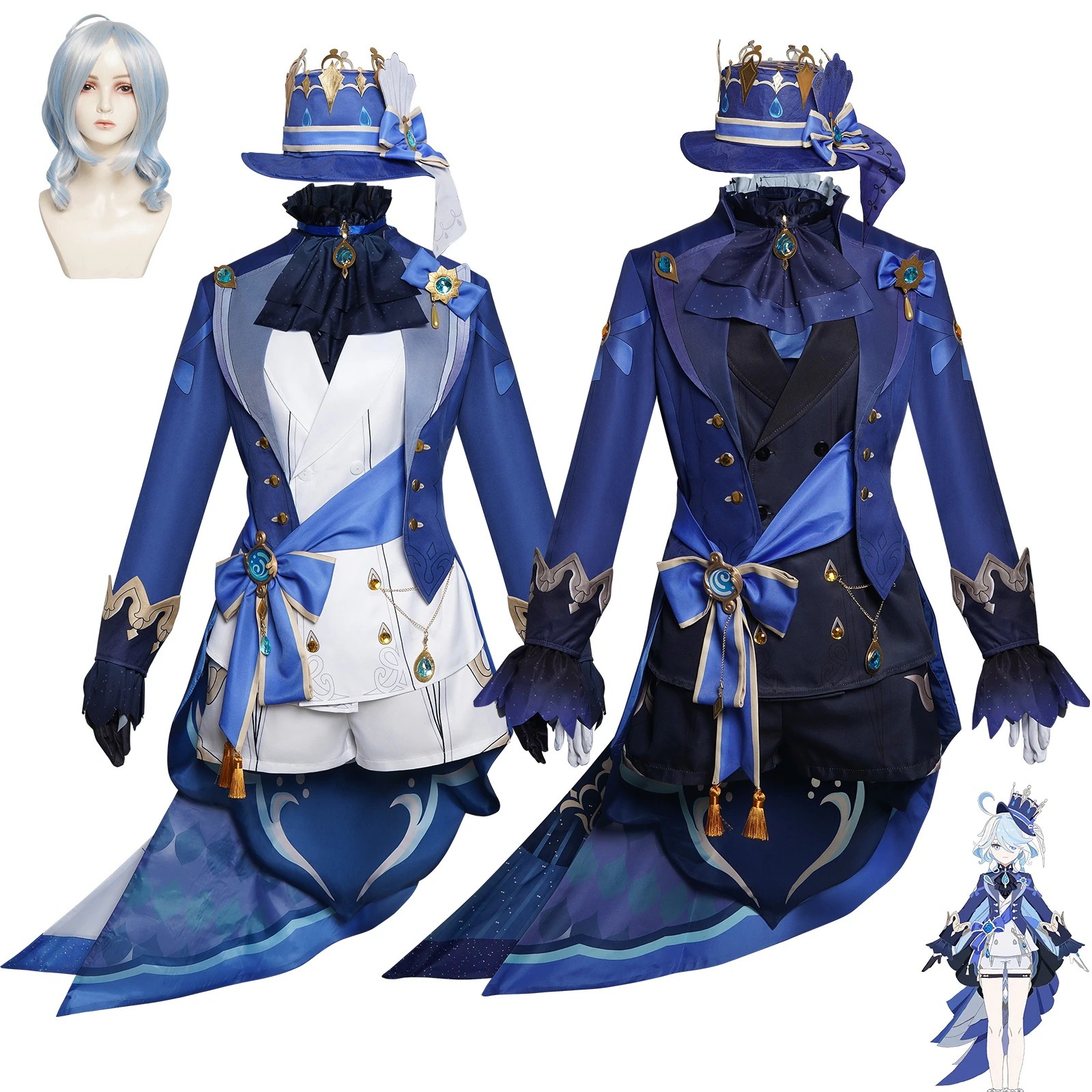 オリジナル神フニーナコス衣フォンテーヌ黒水神荒地衣フカロスコスプレ衣アニメーション演出衣