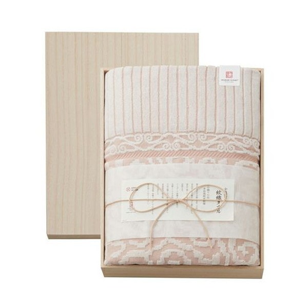 瀧定大阪 IM8038 今治謹製 木箱入り紋織タオルケット ピンク 7,453円