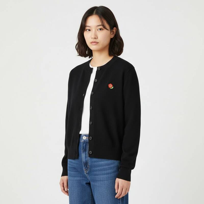 ケンゾー FF52CA4823LB 99J POP クルーネック レディース カーディガン