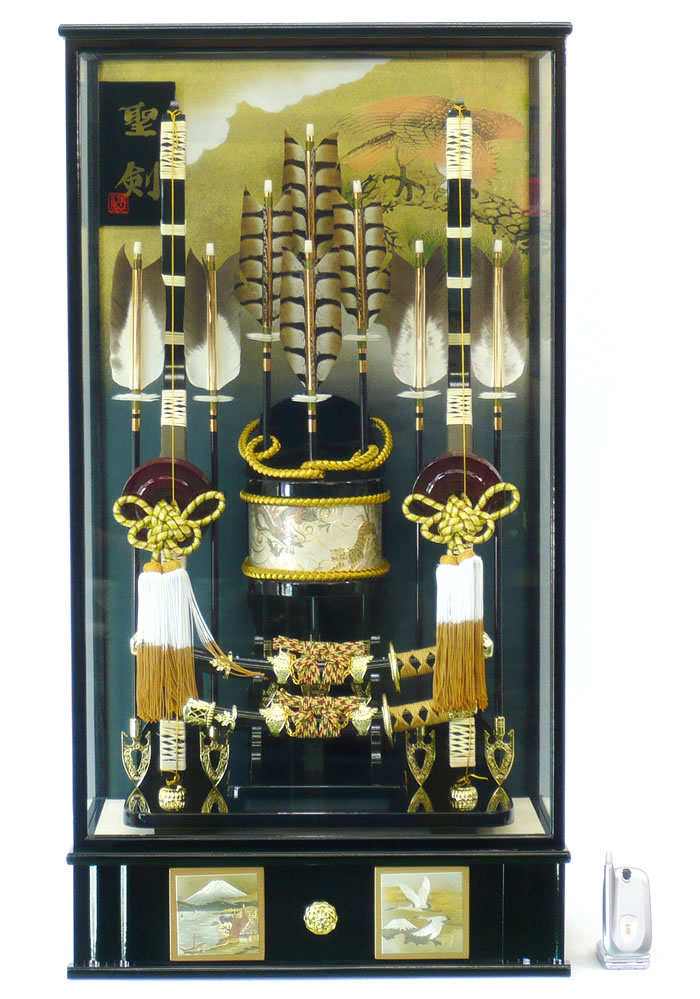 破魔弓 初正月 初節句 破魔矢 刀付 厄除け ケース飾り かっこいい 天然羽 送料無料 ｺﾝﾊﾟｸﾄ ﾐﾆ 新作 秀光 限定品 目玉商品 お買得 人気 ランキング A1163