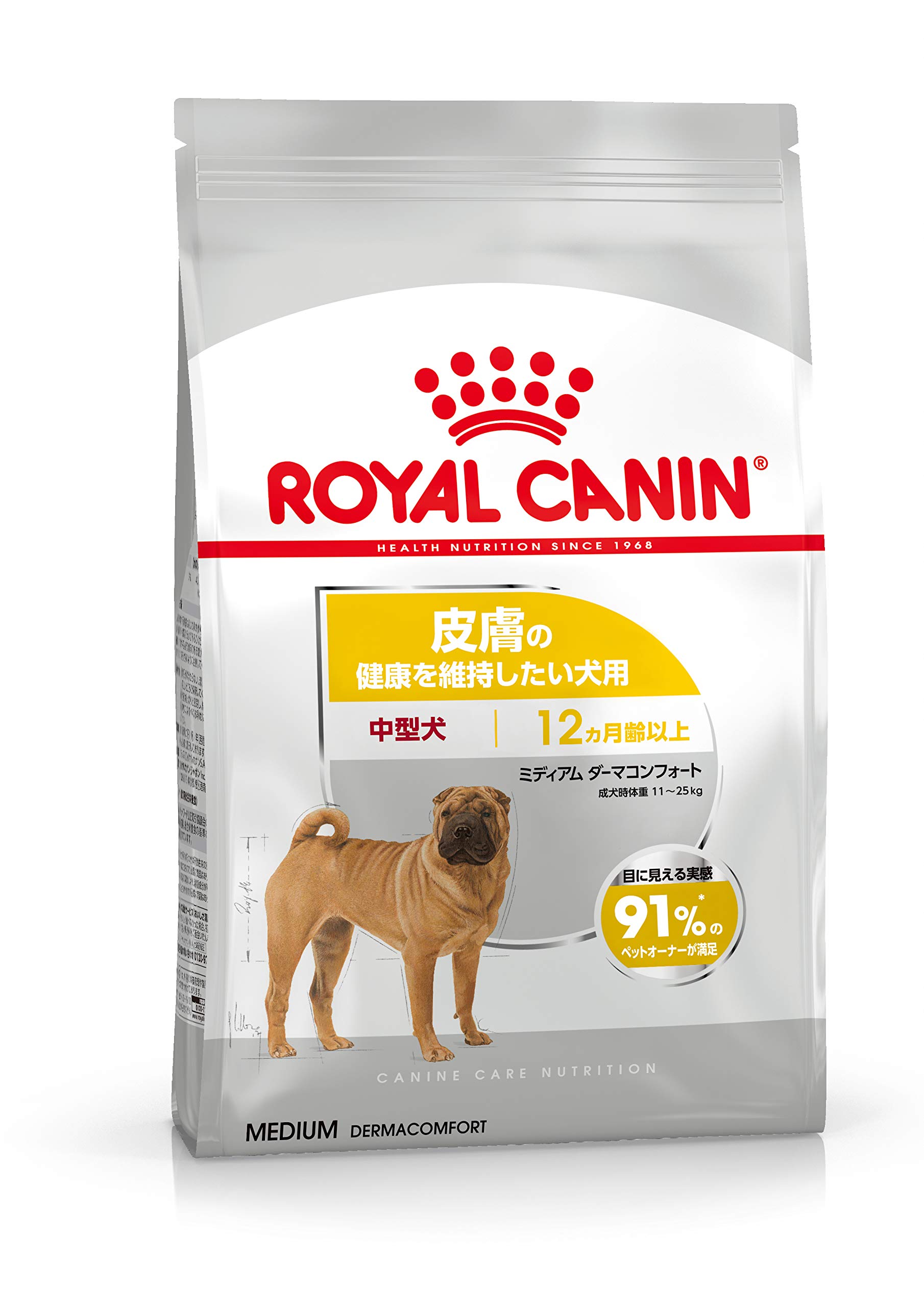 ロイヤルカナン CCN ミディアムダーマコンフォート 3kg（皮膚の健康を維持したい犬用 中型犬専用 成犬高齢犬用）