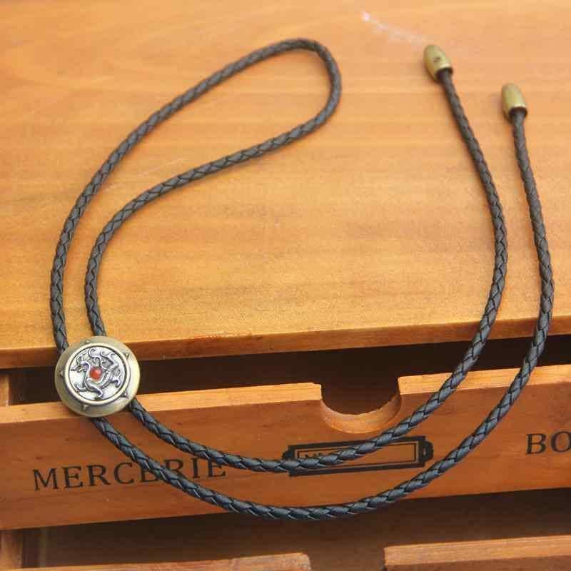 ループタイ メンズ ポロタイ おしゃれ 紐 ロープ アクセサリー ブロンズ 龍 ドラゴン