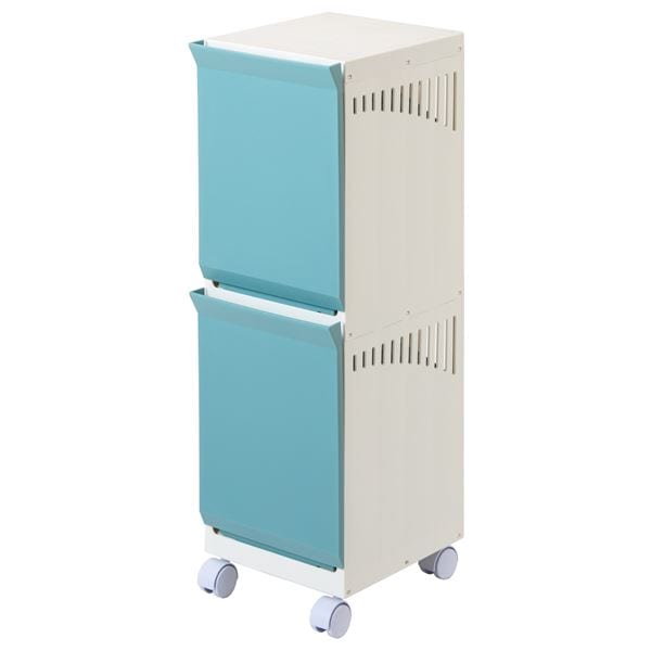 隠せるランドリーラックスリム2段 ブルー 5,313円