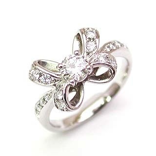 (Brand アニーベル) Pt ダイヤモンドデザインリング（婚約指輪エンゲージリング）楽ギフ_包装02P26Mar16