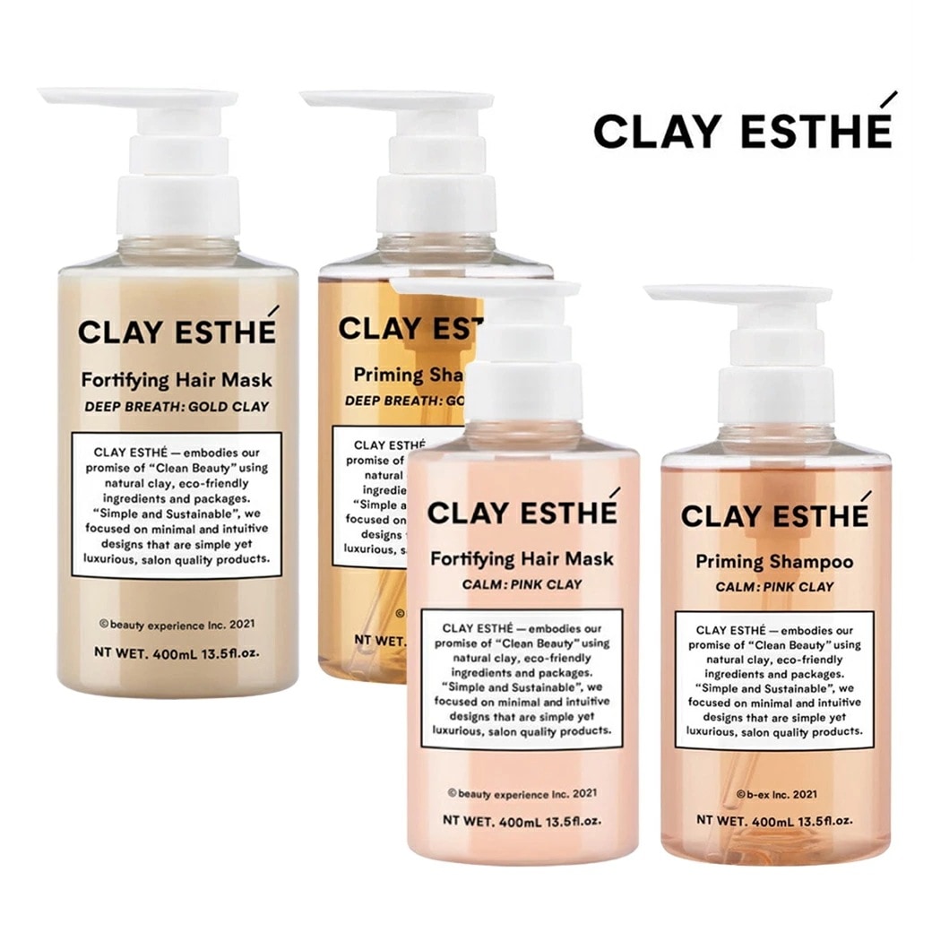 【正規販売店】クレイエステ シャンプー・トリートメントセット 400ml プライミング/フォーティファイング ピンククレイ/ゴールドクレイ 正規品 大容量 ボトル 美容室専売 サロン専売