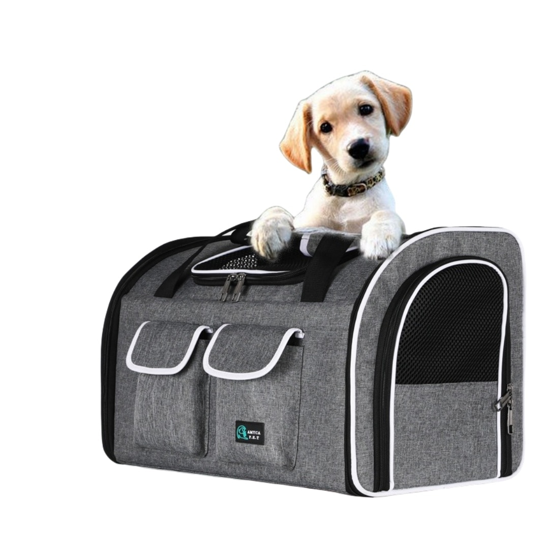 ペットキャリーバッグ拡張 ペットキャリーバックショルダー猫犬メッシュケース避難旅行病院軽量おしゃれ小型犬