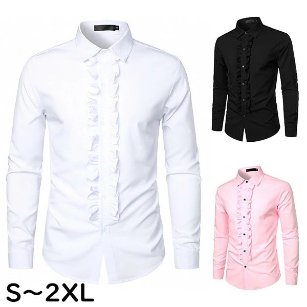 トップス シャツ メンズ フリルシャツ レース ストラップカフス フリルスタンド 舞台衣装 衣装 ステージ衣装 ヨーロッパ中世 貴族 スチームパンク ルネッサンス 無地 皇室 仮装 コスプレ 演劇 王 4,987円