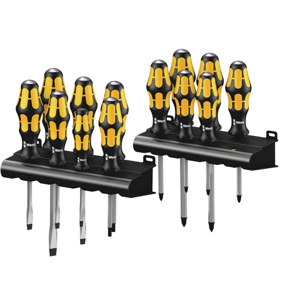 WERA ヴェラ 13本組 Kraftform ハンドル 貫通ドライバーセット ラック付 133285 工具 ツール DIY 作業工具 道具