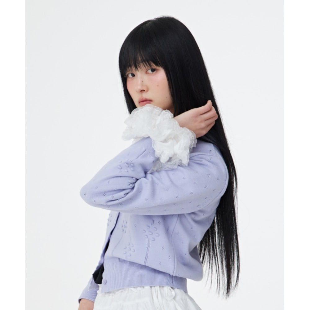 fogdawn Glitter Lace Scrunchie white DA25SAC006WH