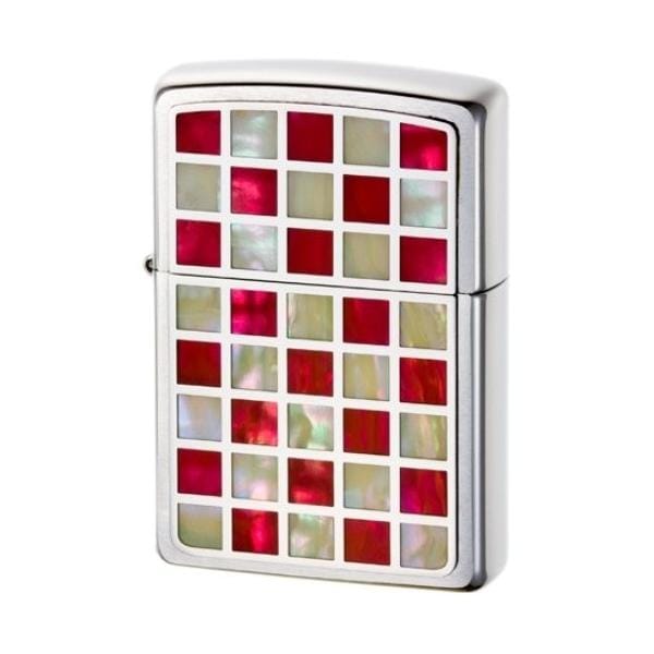 ZIPPO ライター シェルチェック レッド　　即納