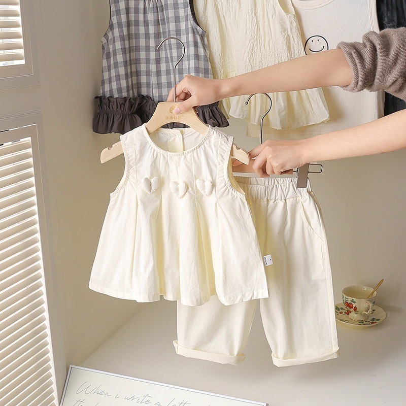2025新作人気最安値保証女子セット夏新型韓国かわいい子供2点セット上下セット品質良い 5,419円